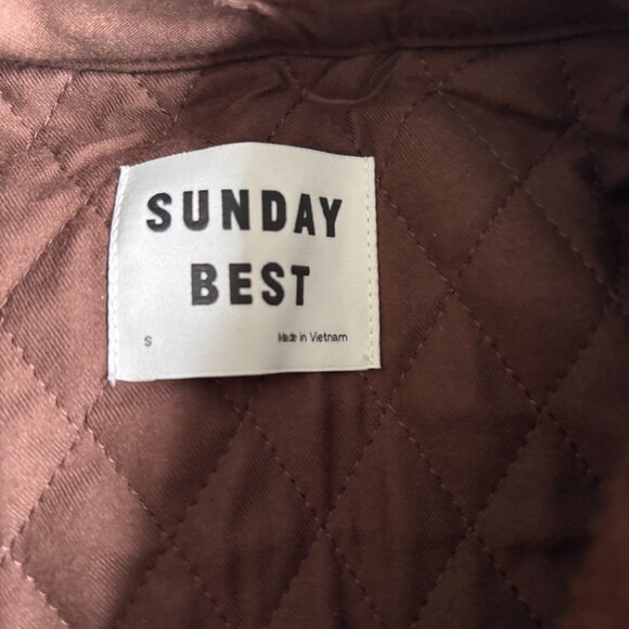 Aritzia Sunday Best Cropped Brown Jacket - Picture 2 of 3